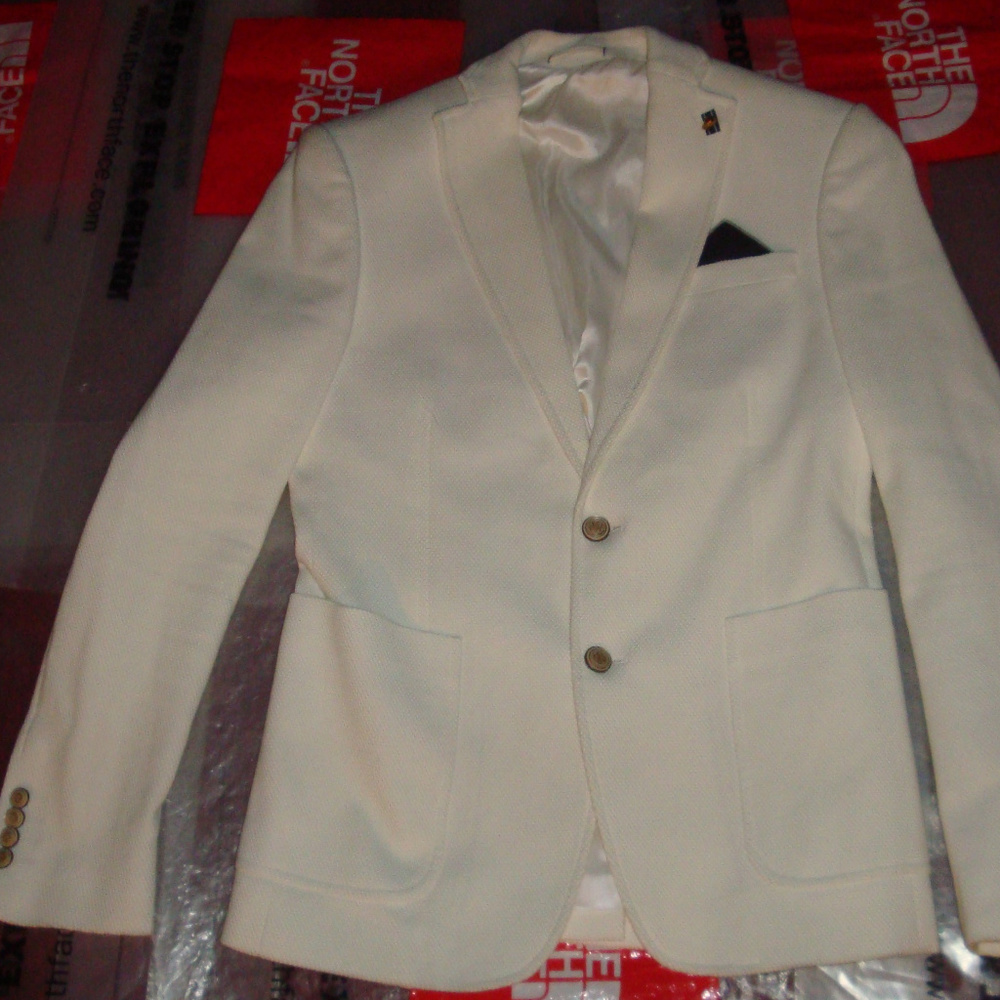 Black Tag Zara Man White Sports Coat Blazer Jacket